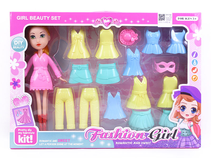 9inch Solid Body Doll Set toys