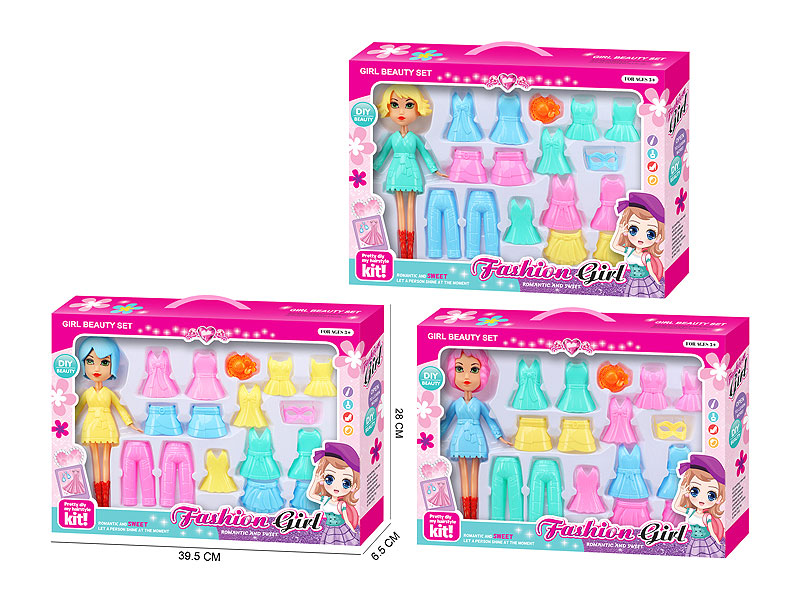 9inch Solid Body Doll Set(3S) toys