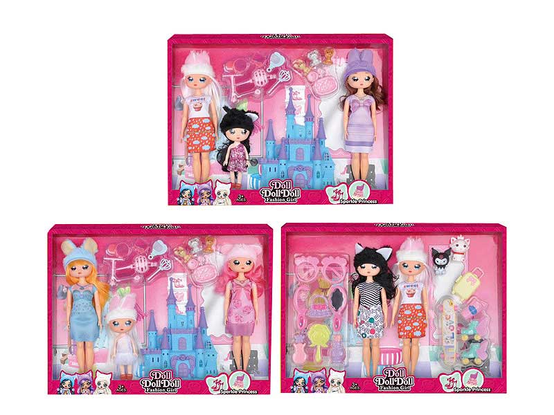 6.5inch Solid Body Doll Set(3S) toys