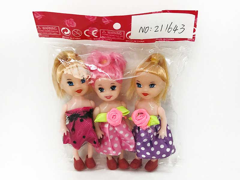 3inch Solid Body Doll(3in1) toys