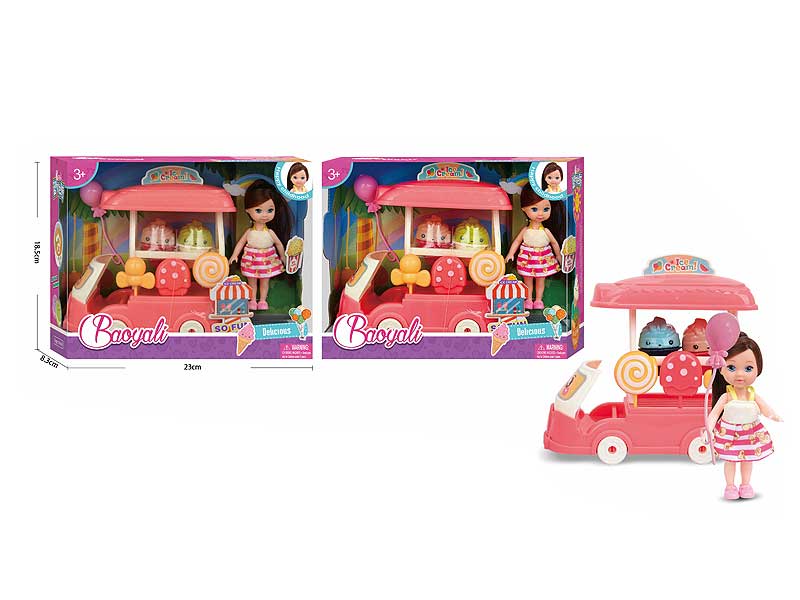 4.5inch Solid Body Doll Set(2S) toys