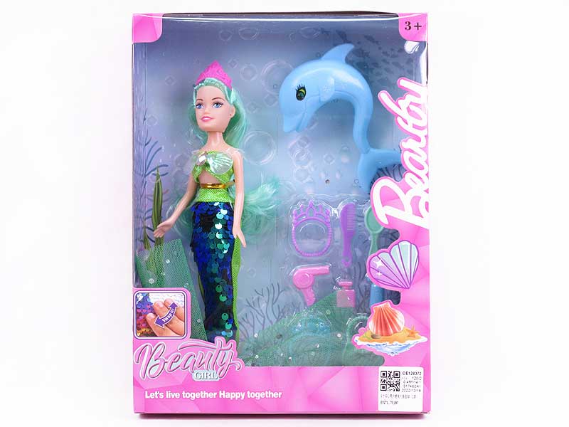 9inch Solid Body Mermaid Set(2S) toys