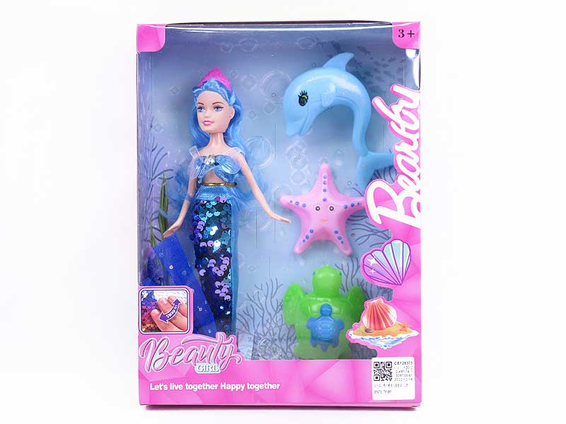9inch Solid Body Mermaid Set(2S) toys