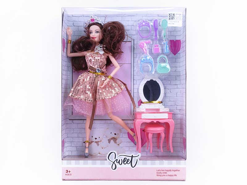 11.5inch Solid Body Doll Set(2S) toys