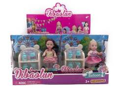 4.5inch Solid Body Doll Set 8 in 1 toys