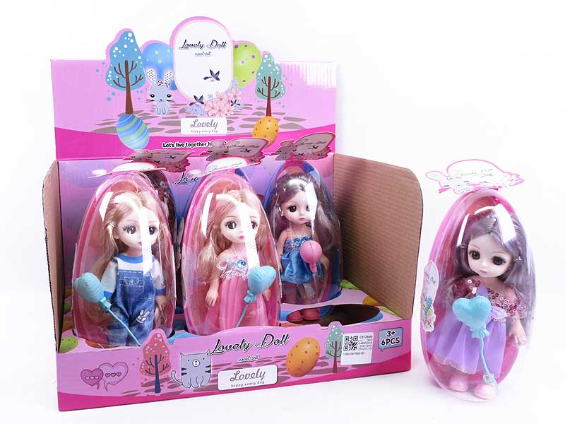 6inch Solid Body Doll Set(6in1) toys