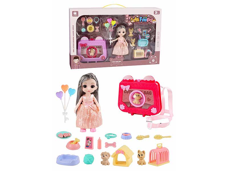 4.5inch Solid Body Doll Set toys