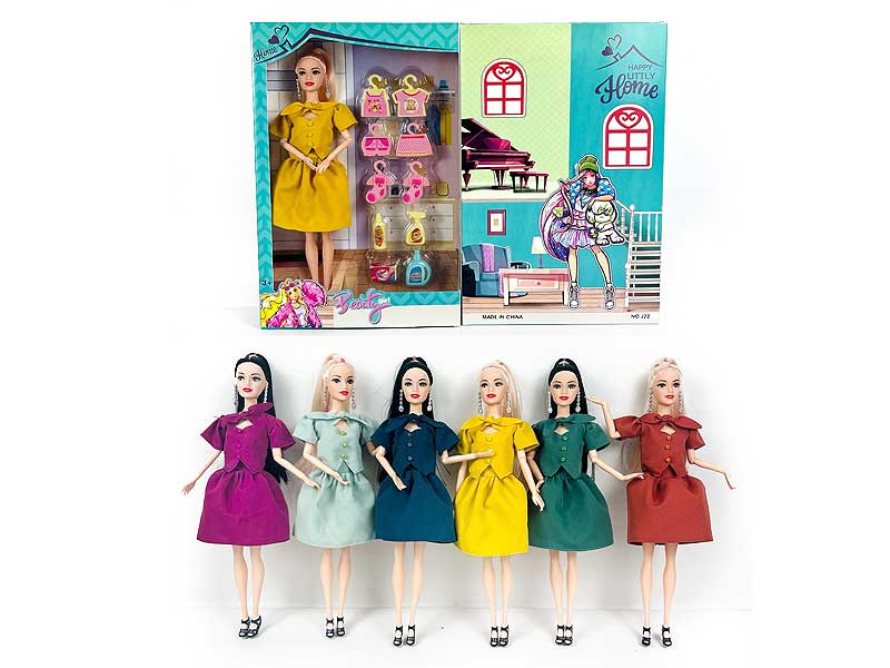 11inch Solid Body Doll Set(6C) toys