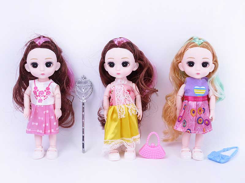 6inch Solid Body Doll Set toys