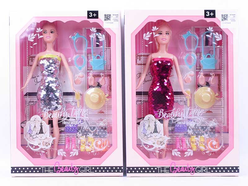 11inch Solid Body Doll Set(2S) toys