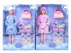 11inch Solid Body Doll Set(2S) toys