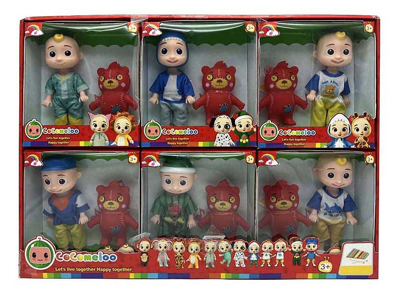 6inch Solid Body Doll Set(6in1) toys