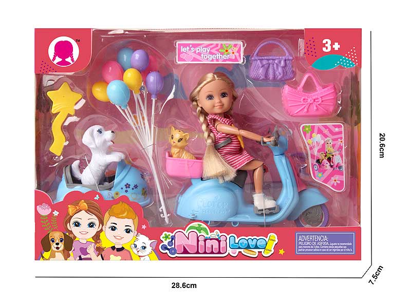 6inch Solid Body Doll Set toys