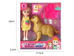 6inch Solid Body Doll Set toys