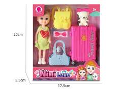 6inch Solid Body Doll Set toys