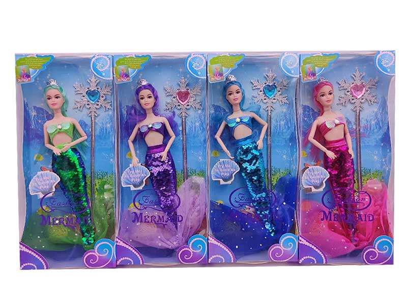 11inch Solid Body Mermaid Set(4C) toys