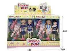 6inch Solid Body Doll Set(8in1)