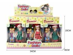 6inch Solid Body Doll Set(12in1) toys