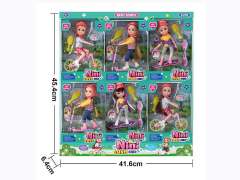 6inch Solid Body Doll Set(6in1) toys