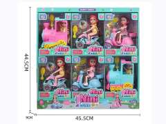 6inch Solid Body Doll Set(6in1) toys