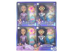 6inch Solid Body Doll Set(8in1) toys