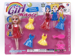 7inch Solid Body Doll Set toys