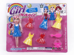 7inch Solid Body Doll Set toys