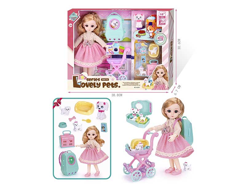 10inch Solid Body Doll Set toys