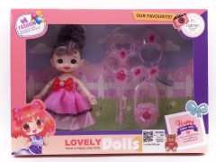 6inch Solid Body Doll Set toys