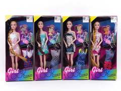 11inch Solid Body Doll Set(4C) toys