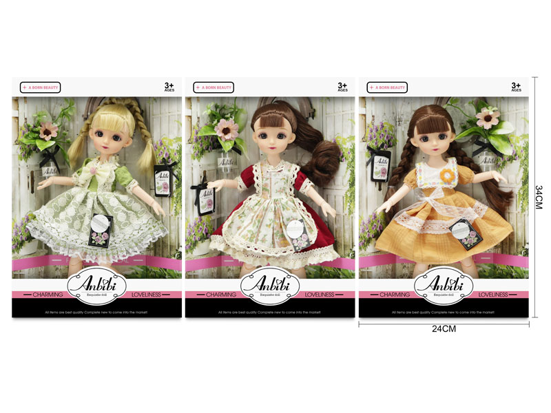 12inch Solid Body Doll Set(3S) toys