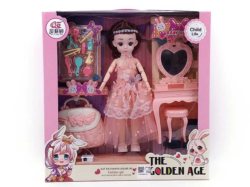12inch Solid Body Doll Set W/L(2S) toys