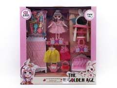 6inch Solid Body Doll Set toys