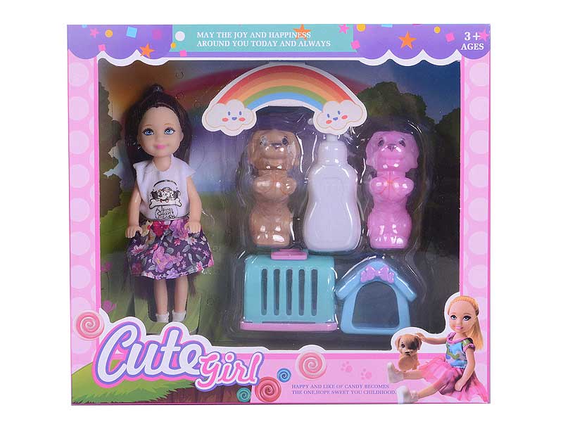 5inch Solid Body Doll Set toys