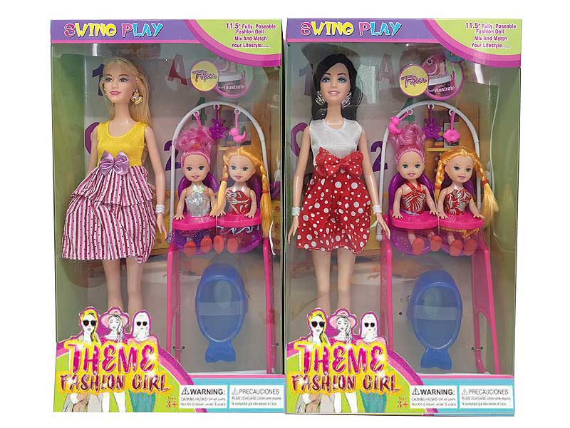 11.5inch Solid Body Doll Set(2S) toys