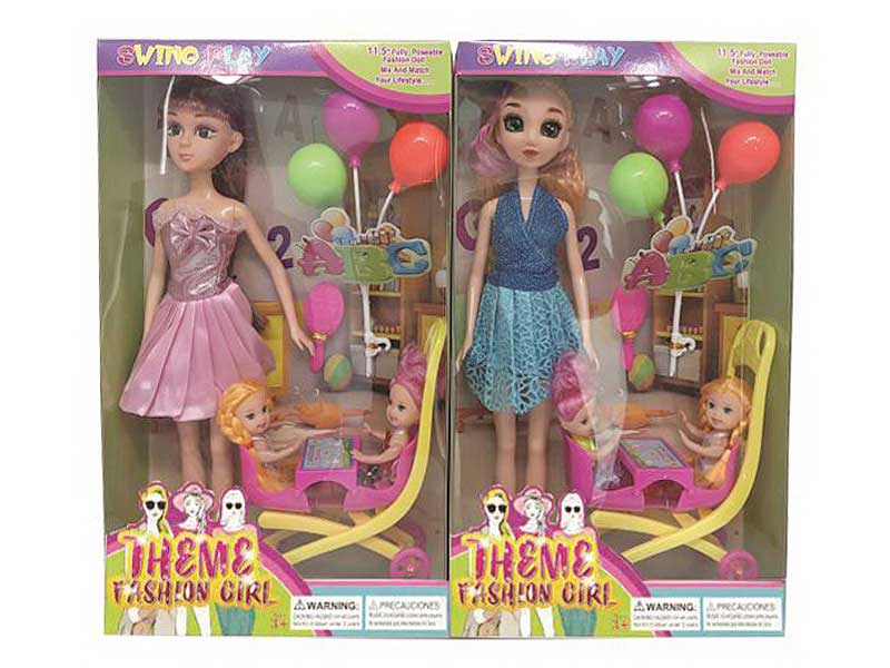 11.5inch Solid Body Doll Set(2S) toys