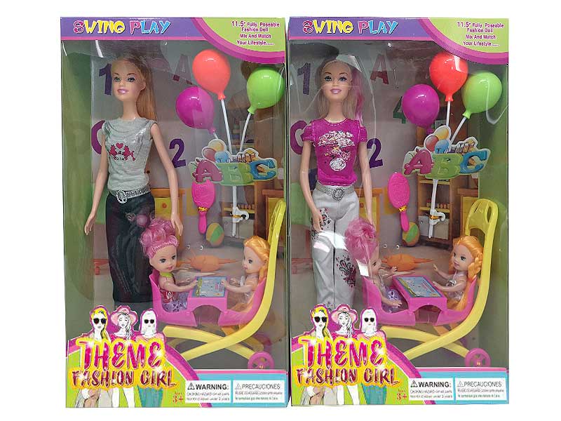 11.5inch Solid Body Doll Set(2S) toys