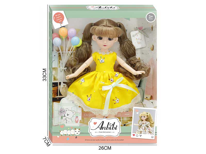 12inch Solid Body Doll Set toys