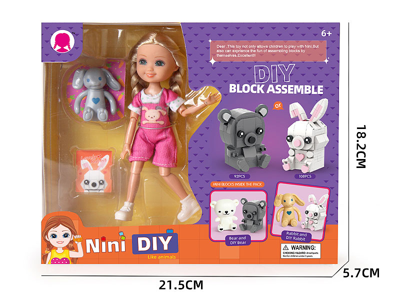 6inch Solid Body Doll Set toys