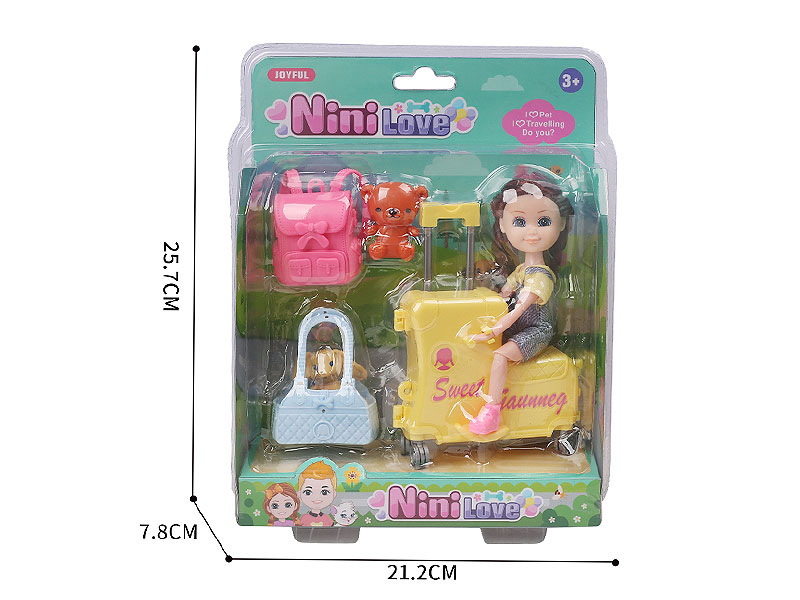 6inch Solid Body Doll Set toys