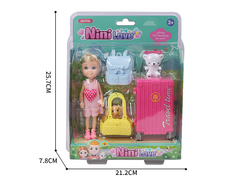 6inch Solid Body Doll Set toys