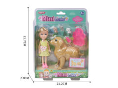 6inch Solid Body Doll Set toys