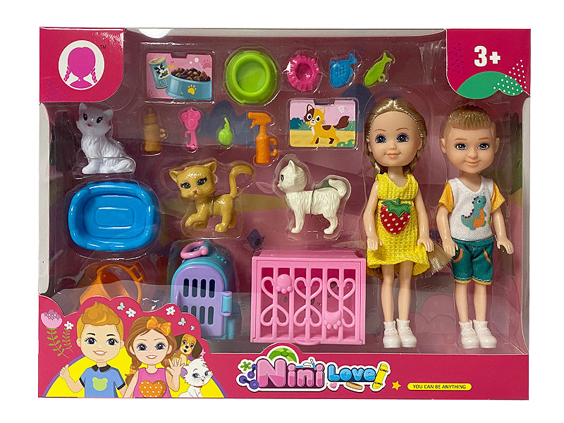 6inch Solid Body Doll Set(2in1) toys