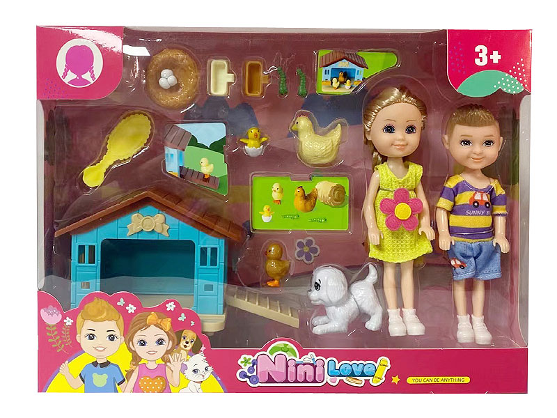 6inch Solid Body Doll Set(2in1) toys