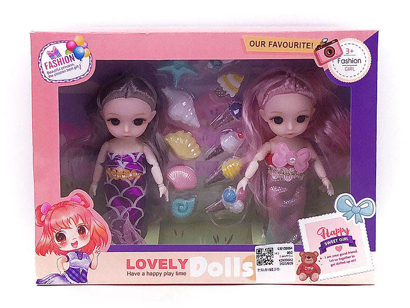 6inch Solid Body Mermaid Set(2in1) toys