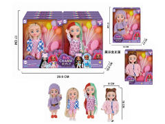 6inch Solid Body Doll Set(8in1) toys