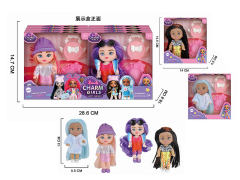 5inch Solid Body Doll Set(8in1) toys