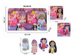 5inch Solid Body Doll Set(8in1) toys