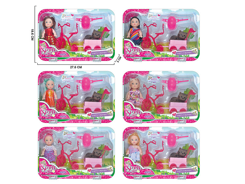 4.5inch Solid Body Doll Set(6S) toys