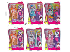 9inch Solid Body Doll Set(6S)